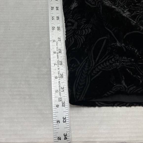 Ted Baker Pants Womens 8-10 Black Burnout Velvet Pull On Wide Leg Event Cocktail - Picture 6 of 11